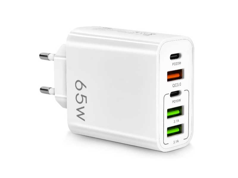 Incarcator priza QC3.0 2 x tipC+3 xUSB 65W