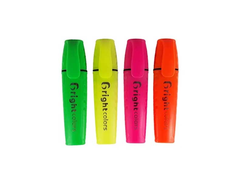 Textmarker fluorescent set 4 culori