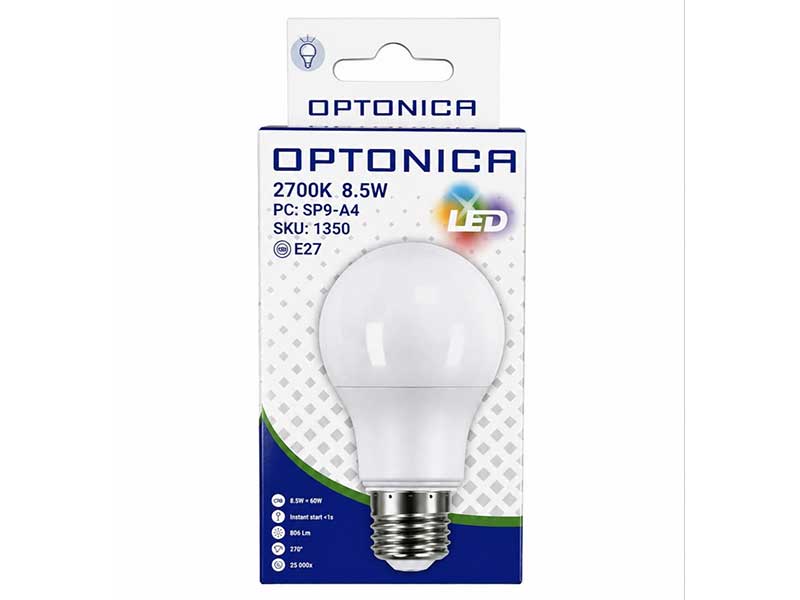 Bec leduri 8.5W lumina alb-cald HQ