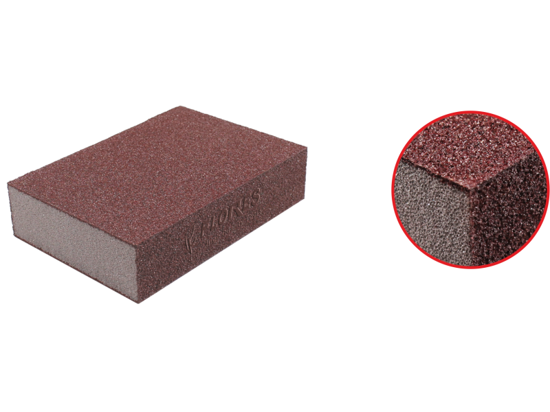 Burete cu smirghel de (25MMx70MMx100MM)