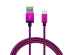 Cablu microusb textil mov/negru