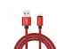 Cablu Iphone textil rosu/negru