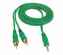 Cablu jack 3,5mm la 2RCA 3m verde
