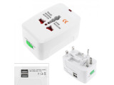 Adaptor priza universal de calatorie cu 2 x USB
