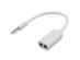 Cablu adaptor jack 3,5mm 4c la 2xjack 3,5mm mama 3c