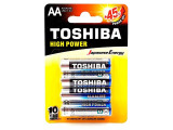 Baterii alcaline Toshiba R6 High Power, set 4 bucati