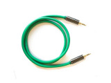 Cablu jack3.5 tata- jack3.5 silicon mufe metal 1.5m verde