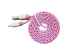Cablu USB IPhone 5 8pin cu fir textil plat roz
