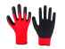 Manusi cauciucate negre cu sintetic rosu